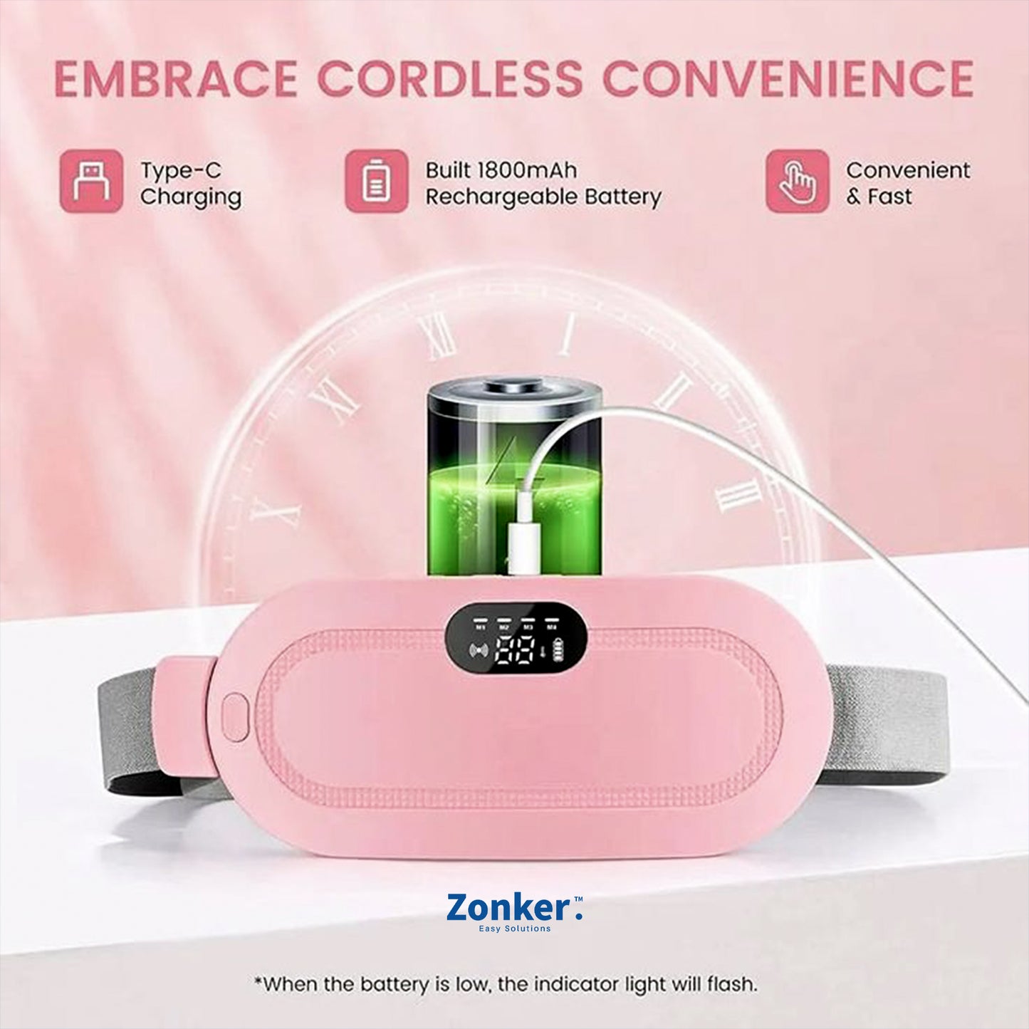 Menstrual Cramps Relief Heating Belt – Period Pain Relief Device for Women