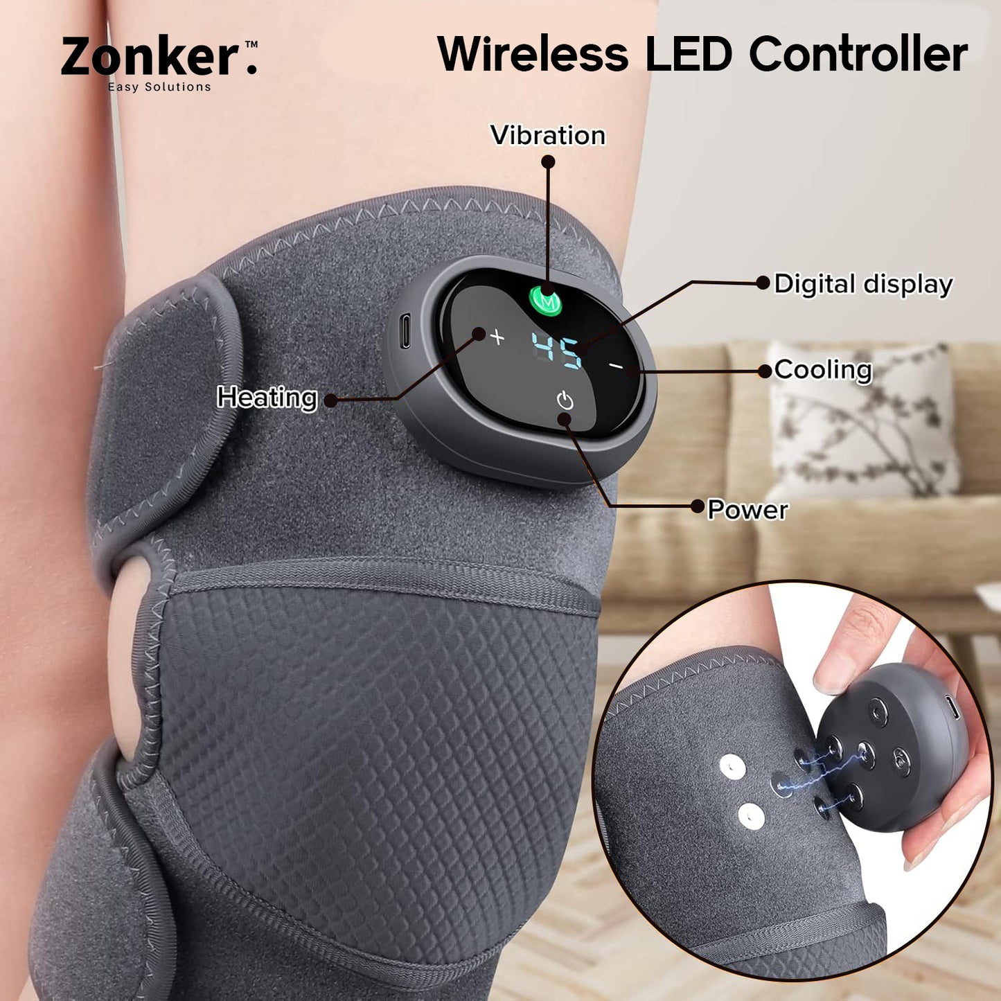 3-in-1 Heated Knee, Elbow & Shoulder Brace | Targeted Pain Relief & Recovery