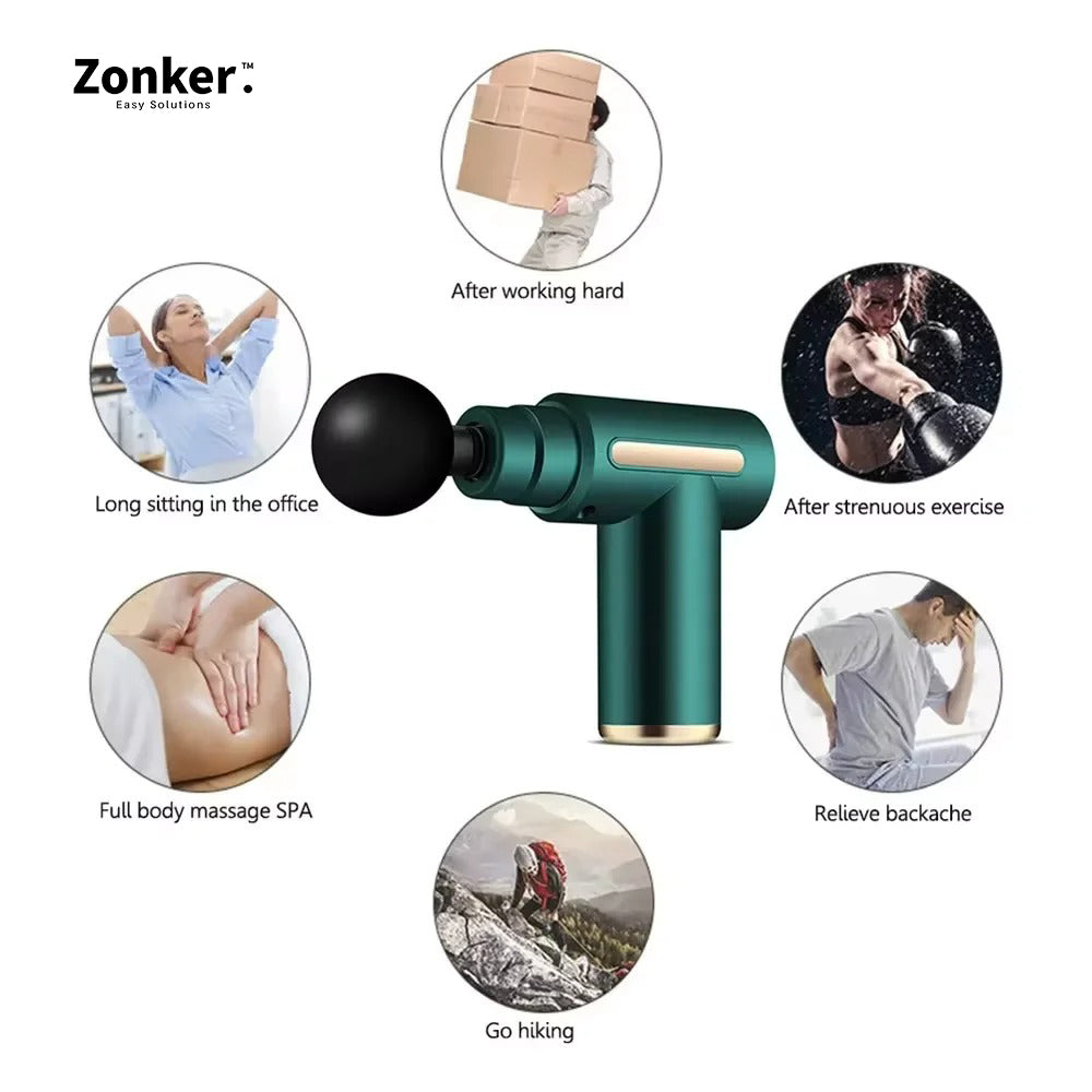 Compact & Portable Massage Gun | Body, Back, Neck, Legs Relief
